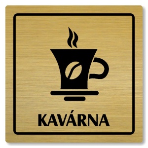 Kavárna, 80x80mm, zlatá, Arizona